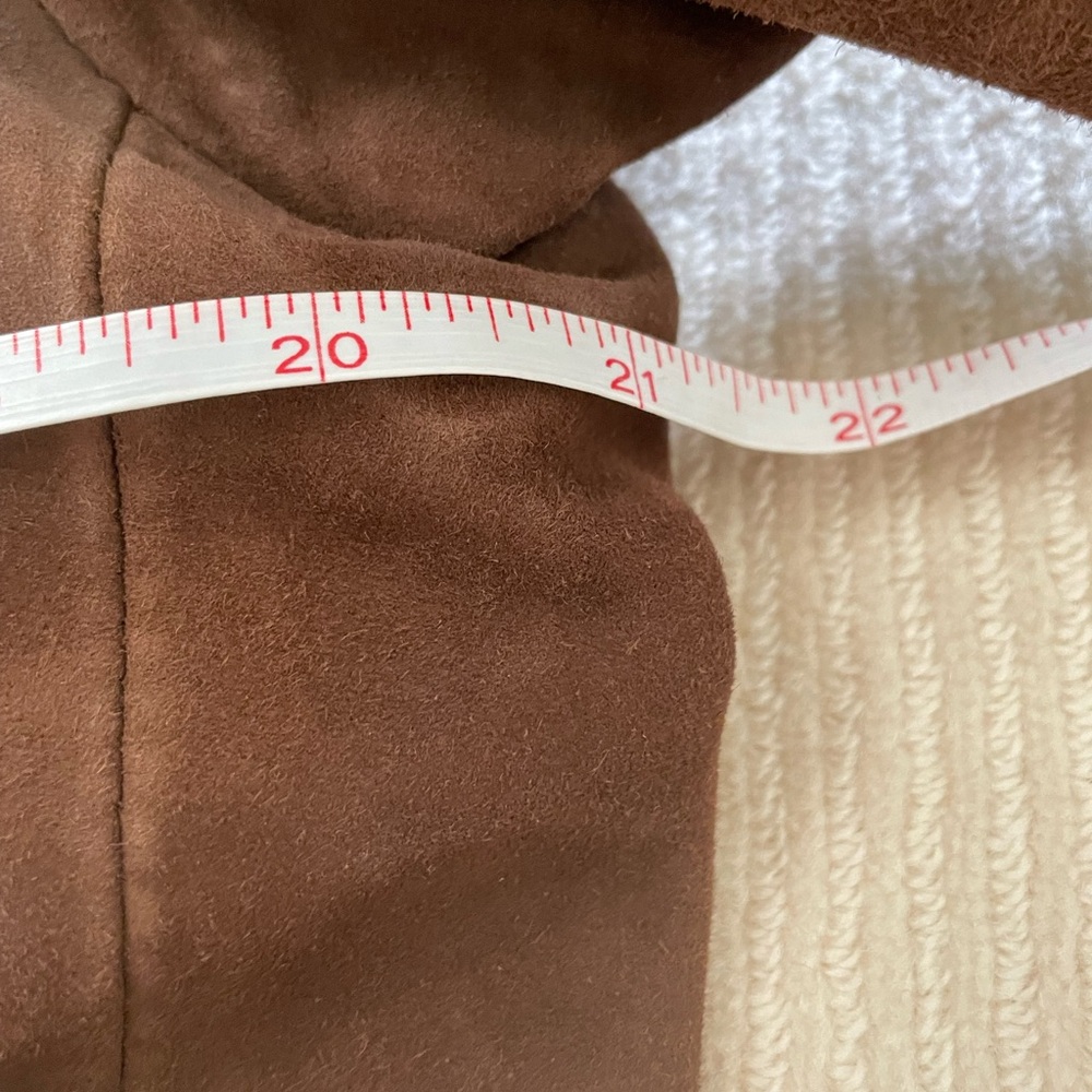 Vintage Men’s Brown Suede Leather Jacket With Belt Size M - Picture 7 of 11